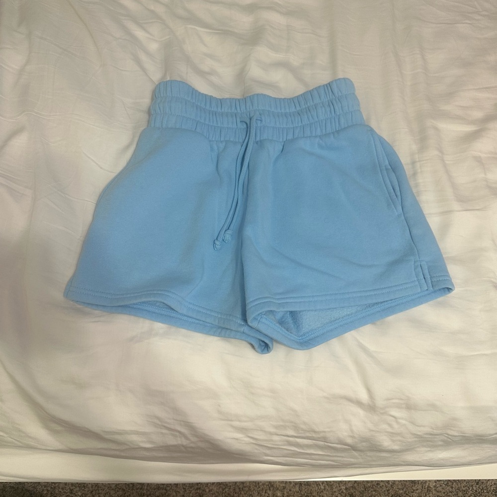 Light blue sweat shorts